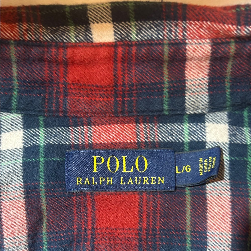 Polo by Ralph Lauren Men's Blue and Red Plaid Shirt - Picture 2 of 3